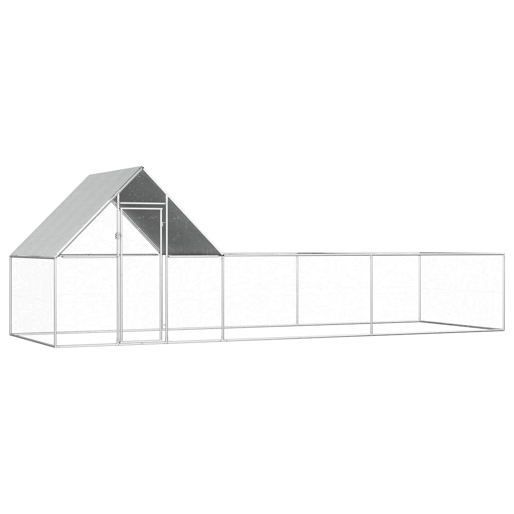 foto del prodotto pollaio 6x2x2 m in acciaio zincato vidaxl