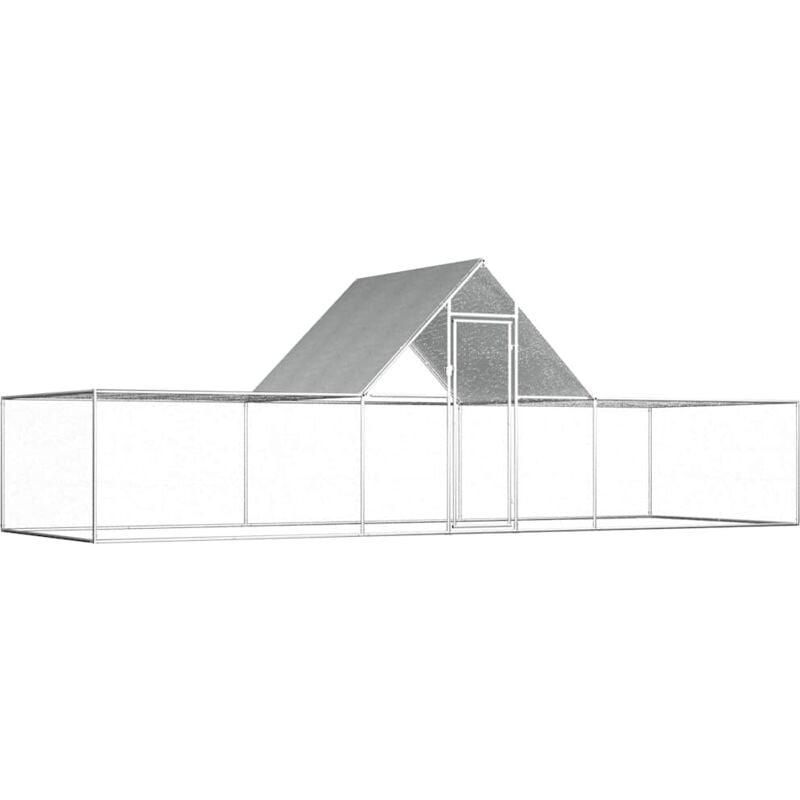 foto del prodotto pollaio 6x2x2 m in acciaio zincato vidaxl