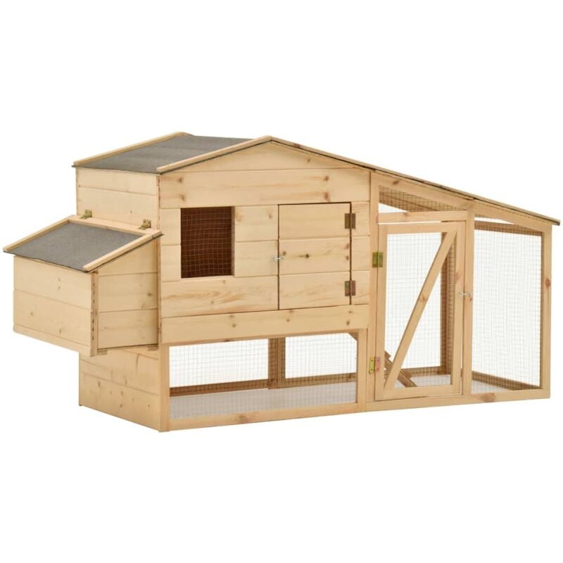 foto del prodotto pollaio in legno massello di pino 178x67x92 cm vidaxl