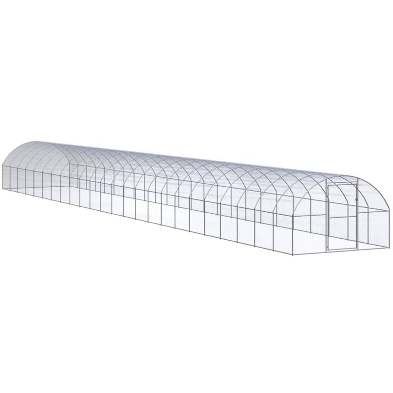 foto del prodotto pollaio per esterni 3x24x2 m in acciaio zincato vidaxl