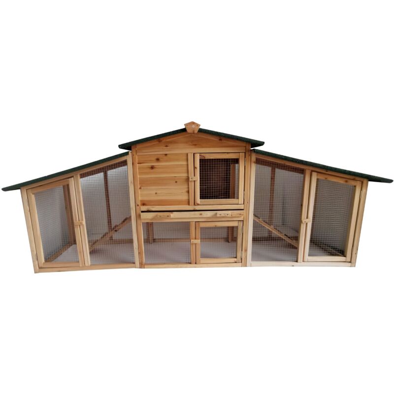 foto del prodotto pollaio rialzato in legno per 5 6 polli 215x56x87cm werka pro