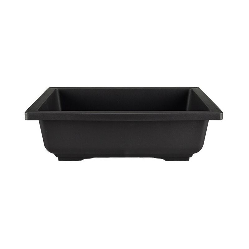 foto del prodotto pollice verde vaso rettangolare per piante e bonsai in plastica nera cm. 44