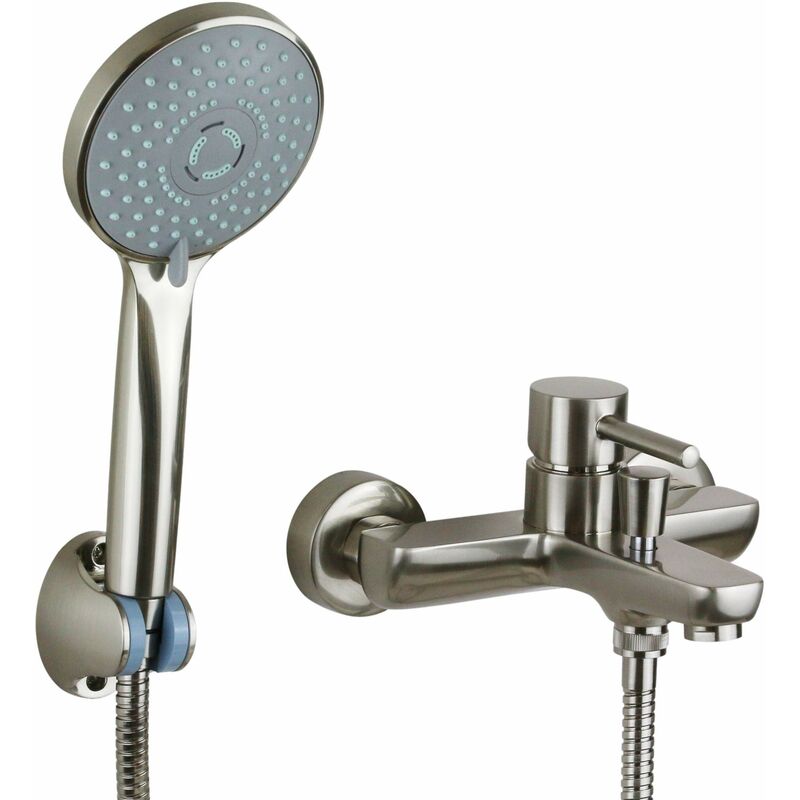foto del prodotto pollini acqua design miscelatore vasca esterno in colore acciaio spazzolato pollini jessy mxvamcmmcns acciaio spazzolato