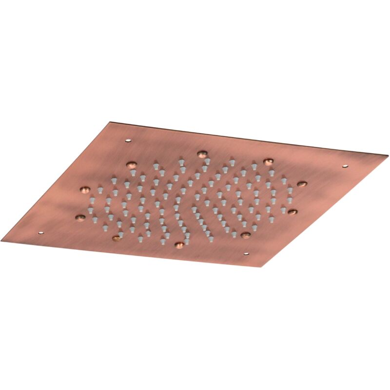 foto del prodotto pollini acqua design soffione installazione a soffitto 30 x 30 cm in colore rame spazzolato marte sd4960303ra rame