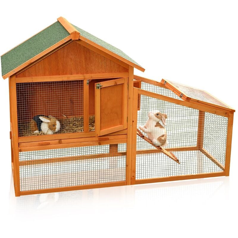 foto del prodotto pollo hutch coniglio hutch free run cage coniglio legno xxl