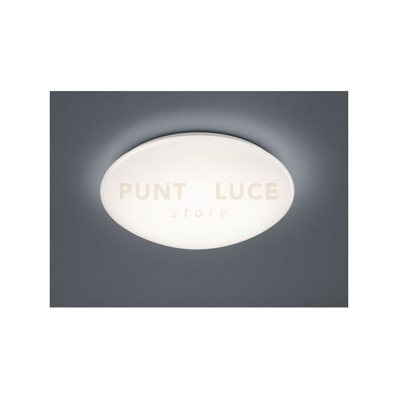 foto del prodotto pollux plafoniera led 12w 1160lm, 3000k con sensore di movimento diffusore metacrilato bianco ip44 d. 27cm