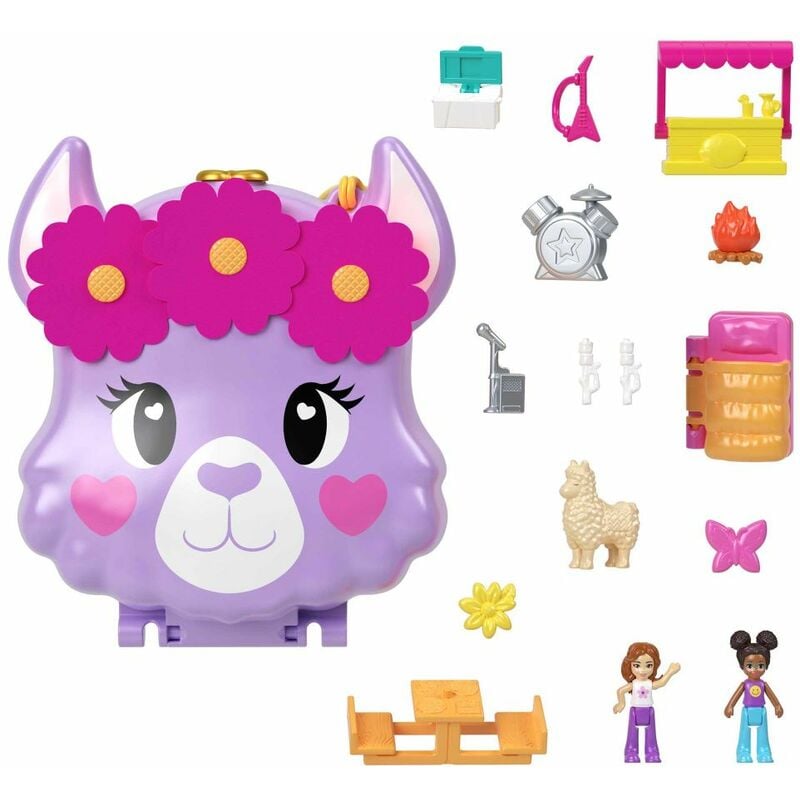 foto del prodotto polly pocket cofanetto lama avventura in campeggio