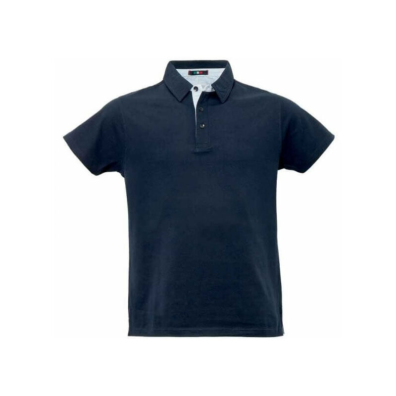 foto del prodotto polo 1 2 maniche cotone jersey blu tg.xl