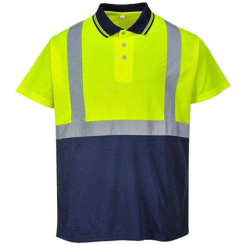 foto del prodotto polo ad alta visibilita giallo navy giallo navy s