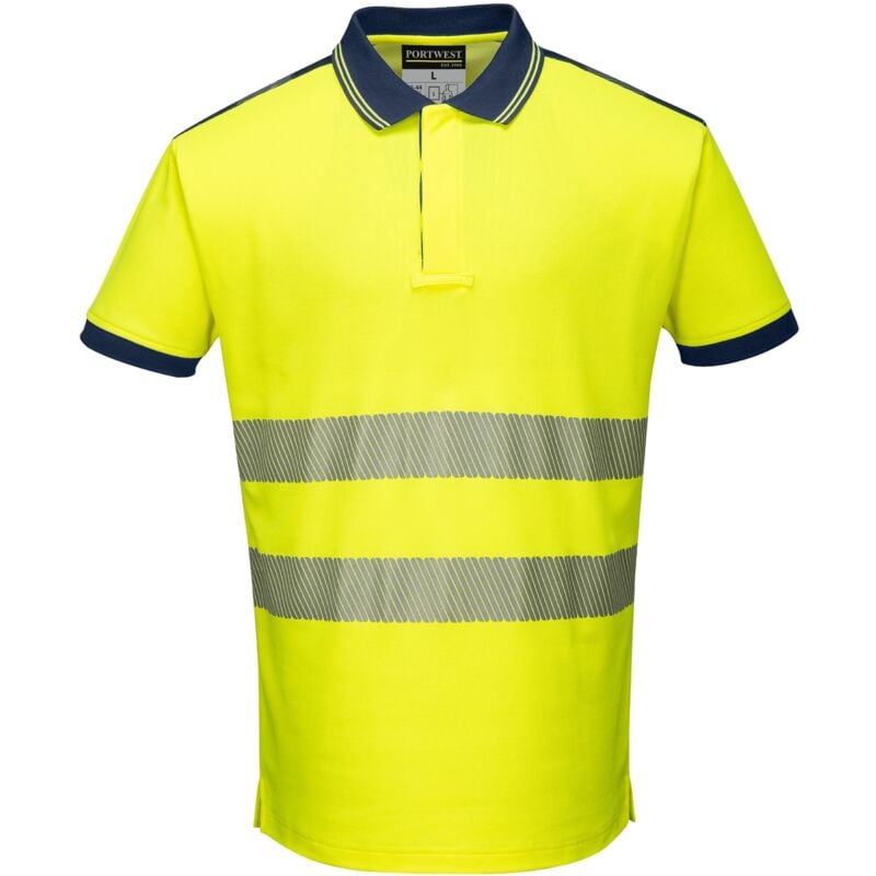 foto del prodotto polo ad alta visibilita' vision gialla giallo-navy l