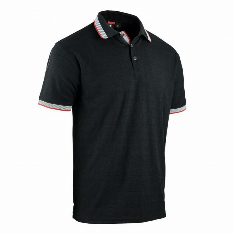 foto del prodotto polo da calcio facom nero rosso taglia m fxww9010e m