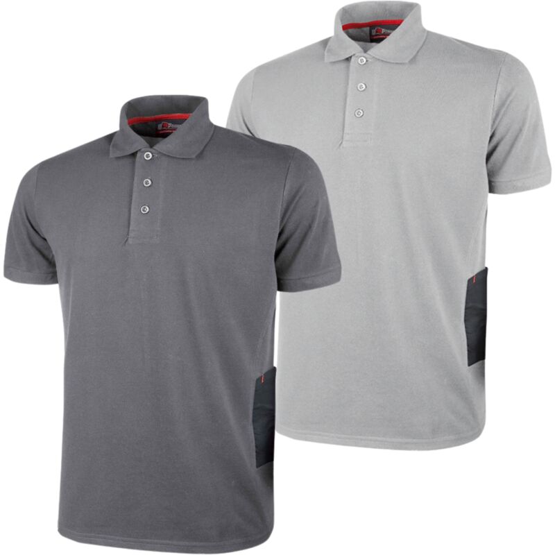 foto del prodotto polo da lavoro a manica corta u power gap grigio 4xl