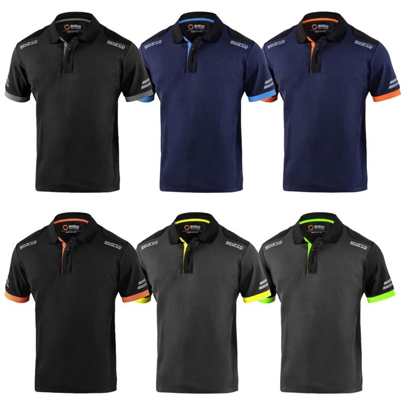 foto del prodotto polo da lavoro sparco toledo tech polo xxl nero arancione