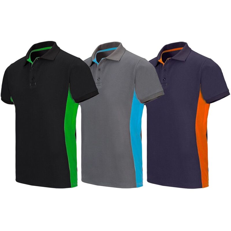 foto del prodotto polo da lavoro velilla 105504 l nero arancione