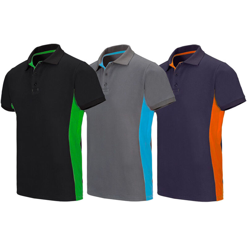 foto del prodotto polo da lavoro velilla 105504 xxl nero azzurro