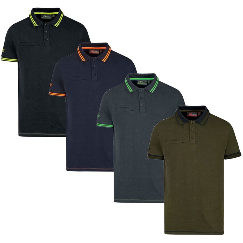 foto del prodotto polo manica corta upower way l nero