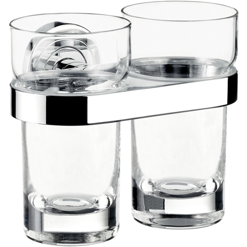 foto del prodotto polo porte verre double, verre cristal clair, chrom , emco