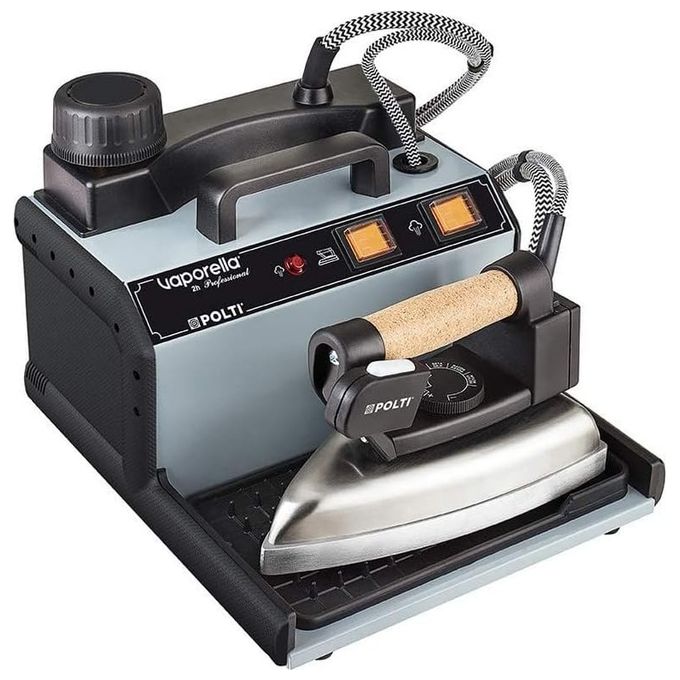foto del prodotto polti fi000031 vaporella 2h professional ferro da stiro a caldaia capacita' 1,3 litri potenza 1750 w manico in sughero grigio-nero