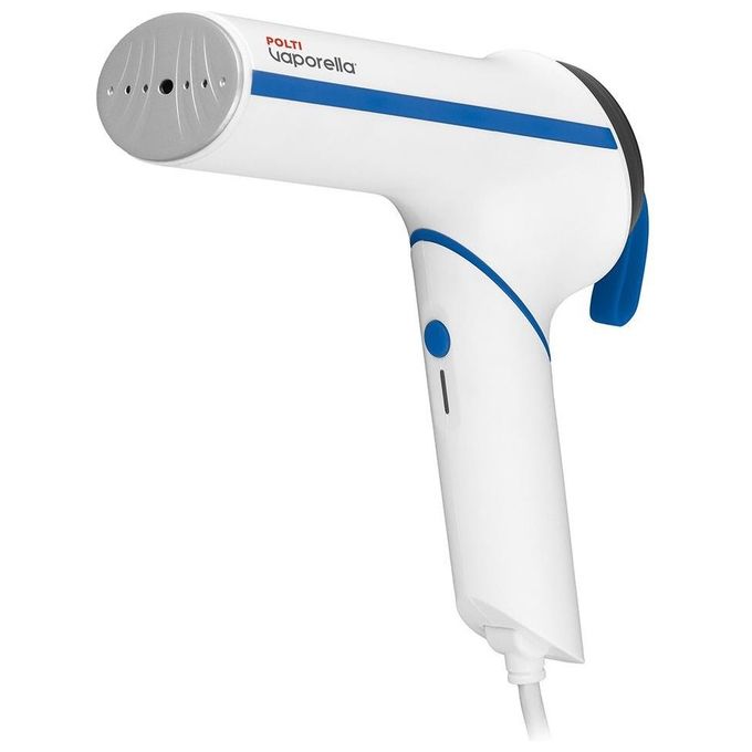 foto del prodotto polti gsm50b ferro da stiro verticale stiratrice a vapore portatile potenza 800 watt colore bianco e blu