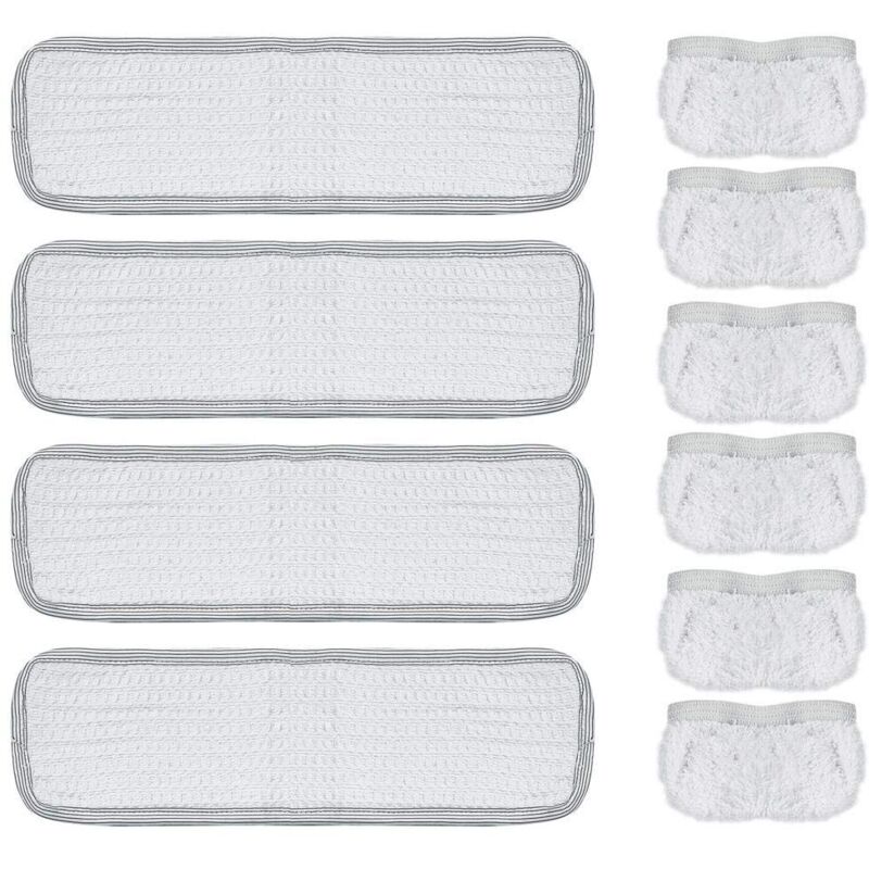 foto del prodotto polti paeu0217 kit pulizia per vaporetto con 4 panni in tessuto per la pulizia dei pavimenti e 6 cuffie per la pulizia di superfici dure
