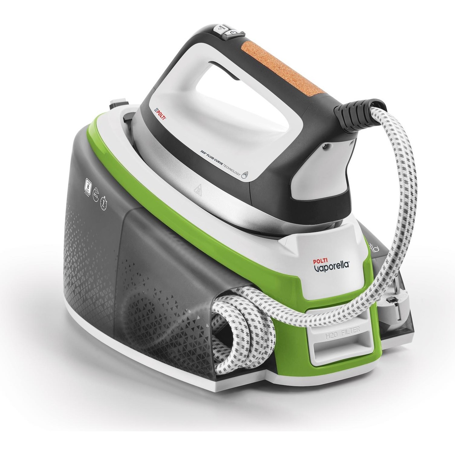 foto del prodotto polti vaporella instant vi50.20 2400 w 2 l alluminio verde, grigio, bianco