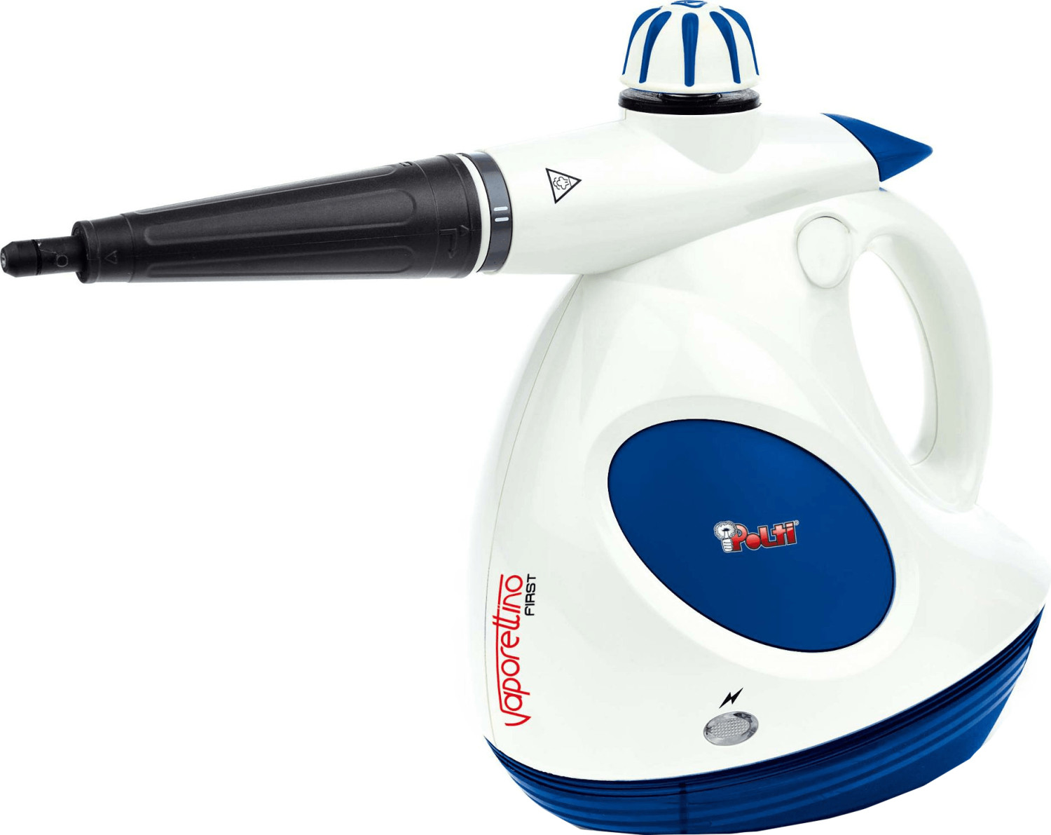 foto del prodotto polti vaporetto first pulitore a vapore portatile 0,2 l 1000 w blu, bianco
