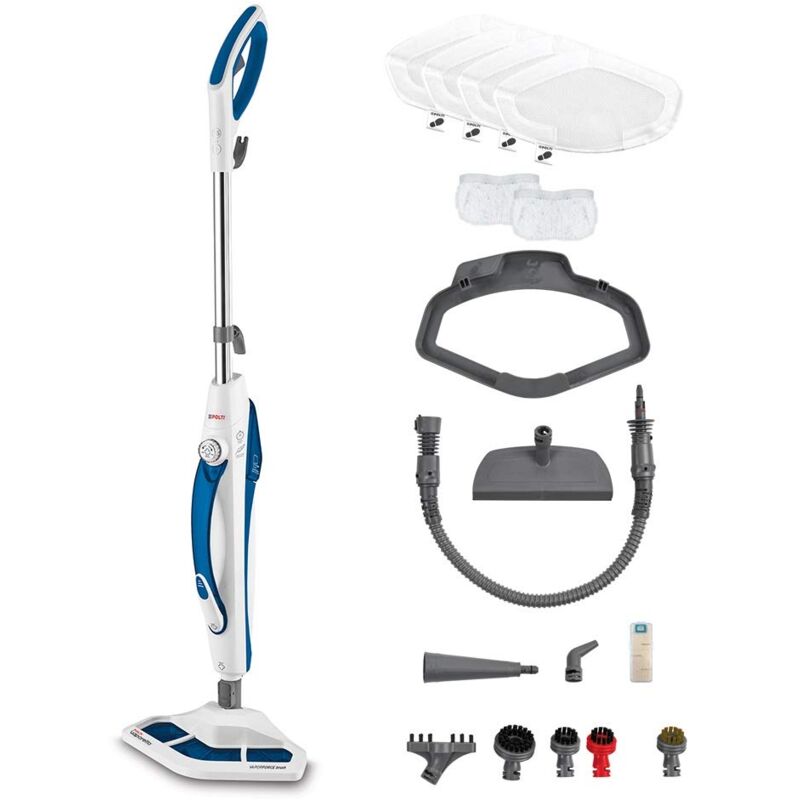 foto del prodotto polti vaporetto sv460 double, scopa a vapore 2 in 1 con pulitore portatile, potenza max 1500 w, 17 accessori inclusi, riscaldamento in 15 secondi,