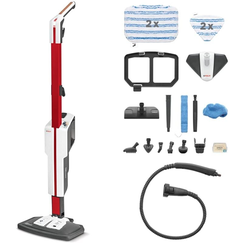 foto del prodotto polti vaporetto sv650style scopa a vapore 0,5l 1500w nero rosso bianco