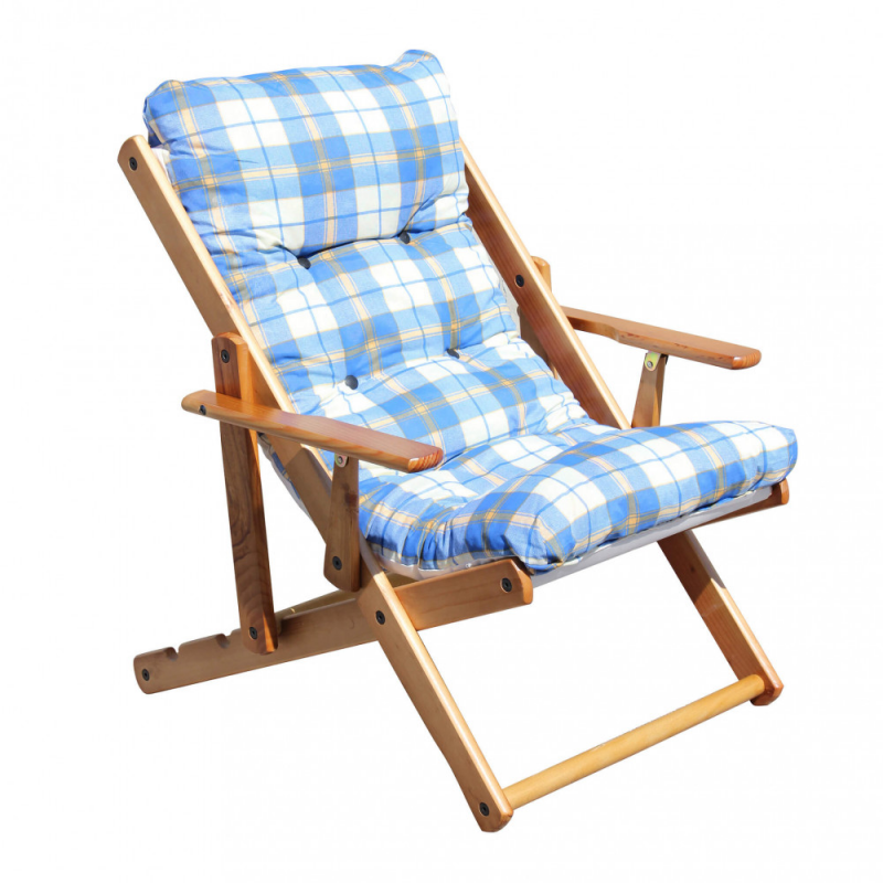 foto del prodotto poltrona 3 posizioni relax miele con cuscino