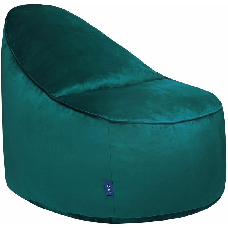 foto del prodotto poltrona a sacco per soggiorno, poltrona a sacco con schienale alto per rilassarsi, 100x90x70 cm, design ergonomico, pouf in velluto, pouf da salotto