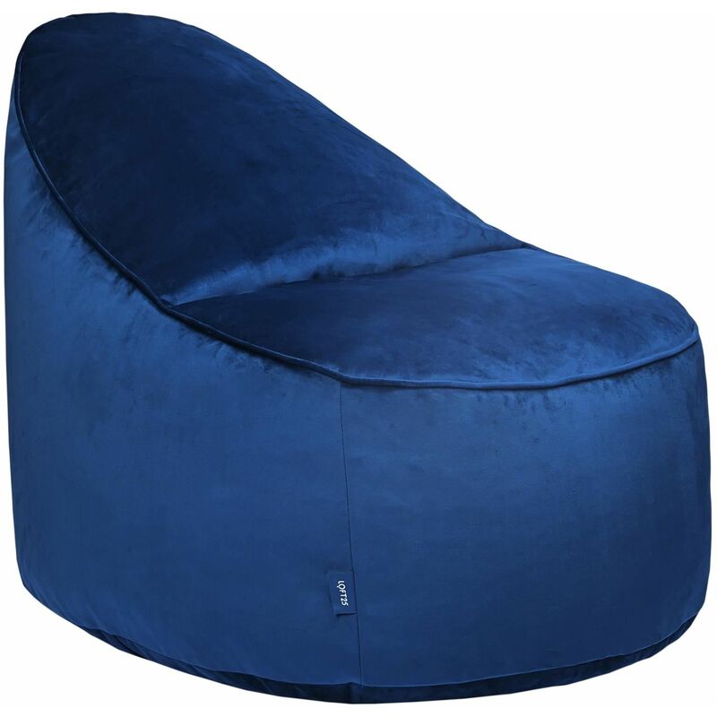 foto del prodotto poltrona a sacco per soggiorno, poltrona a sacco con schienale alto per rilassarsi, 100x90x70 cm, design ergonomico, pouf in velluto, pouf da salotto