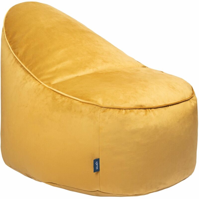 foto del prodotto poltrona a sacco per soggiorno, poltrona a sacco con schienale alto per rilassarsi, 100x90x70 cm, design ergonomico, pouf in velluto, pouf da salotto