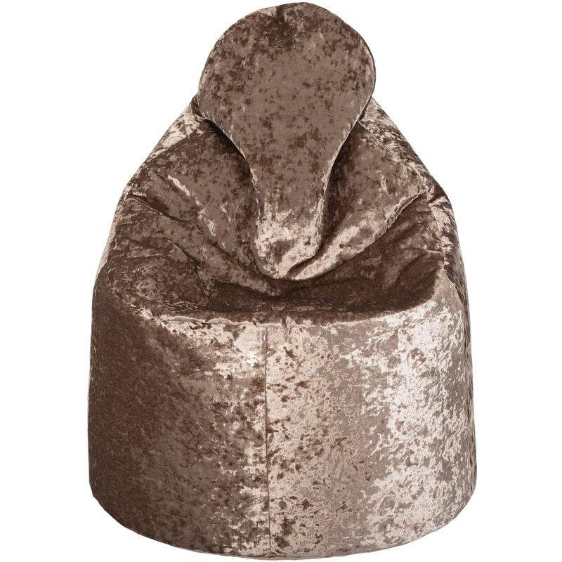 foto del prodotto poltrona a sacco per soggiorno, poltrona a sacco con schienale alto per rilassarsi, pouf per giocare, pouf per interni in velluto stropicciato, 90x68
