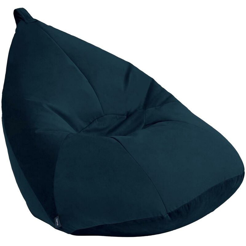 foto del prodotto poltrona a sacco per soggiorno, pouf in velluto per rilassarsi, poltrona a sacco ergonomica con ripieno morbido, 90x85 cm pouf per adulti con