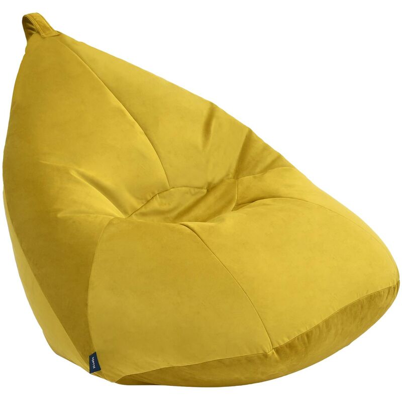 foto del prodotto poltrona a sacco per soggiorno, pouf in velluto per rilassarsi, poltrona a sacco ergonomica con ripieno morbido, 90x85 cm pouf per adulti con