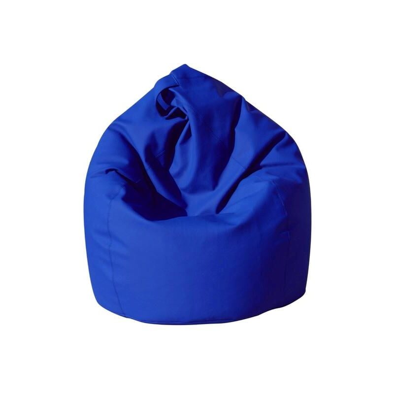 foto del prodotto poltrona a sacco pouf in similpelle blu avalli