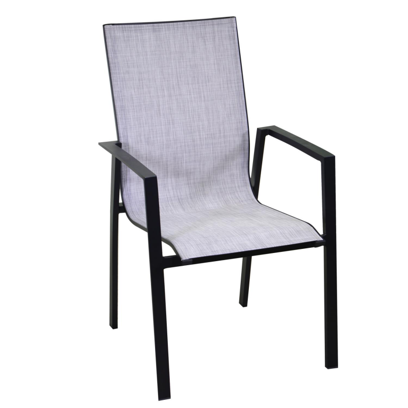 immagine 0 del prodotto poltrona alluminio e textilene cleveland antracite cm 56,5x65h93