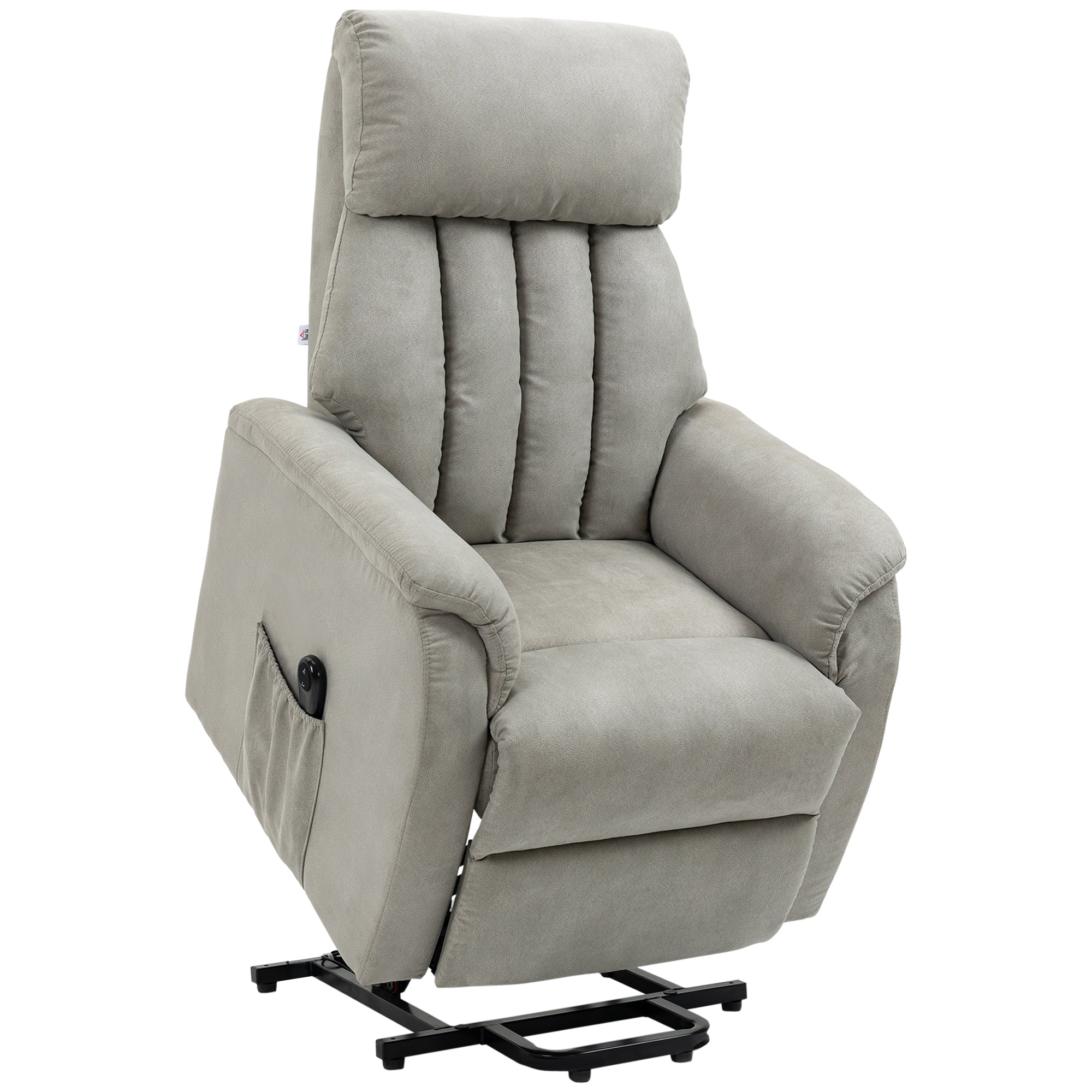 foto del prodotto poltrona alzapersona elettrica 1 motore 75x93x110 cm in microfibra grigio