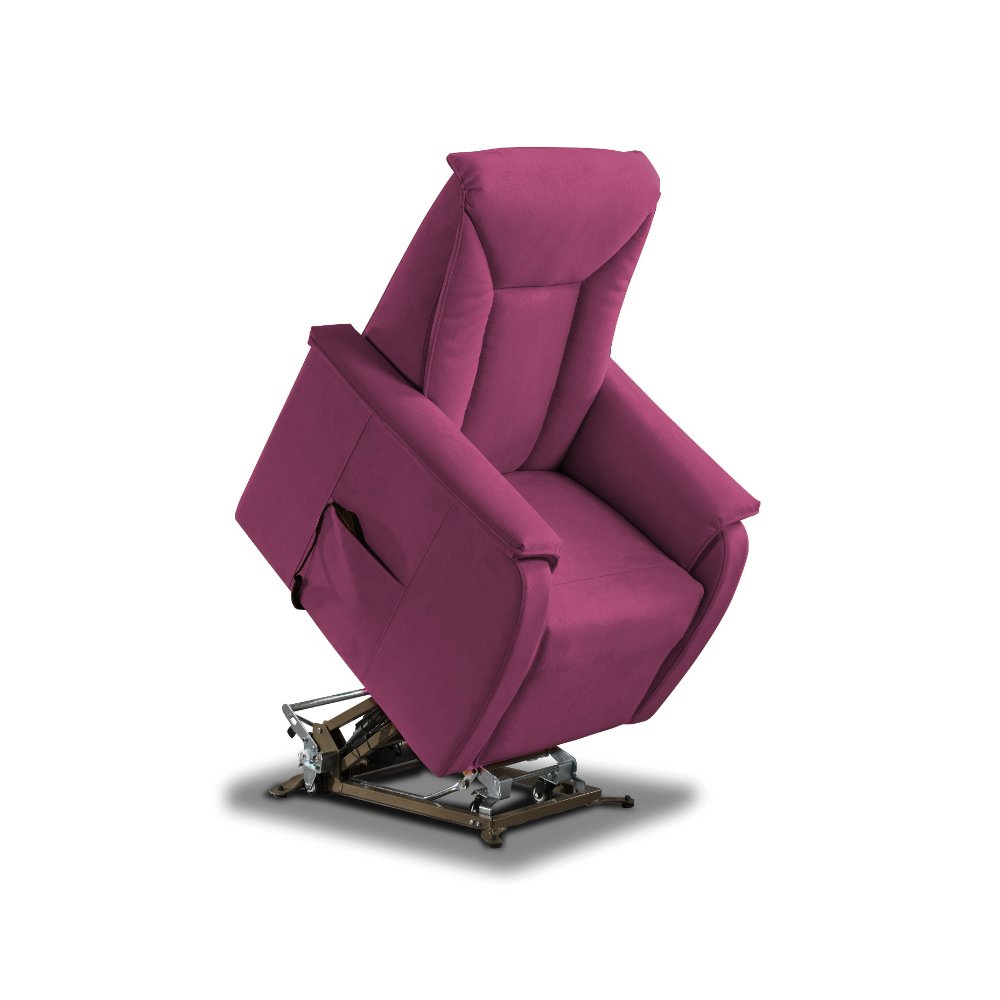 foto del prodotto poltrona alzapersona elettrica 2 motori 82x108x84 cm baila in microfibra dispositivo medico 1 viola