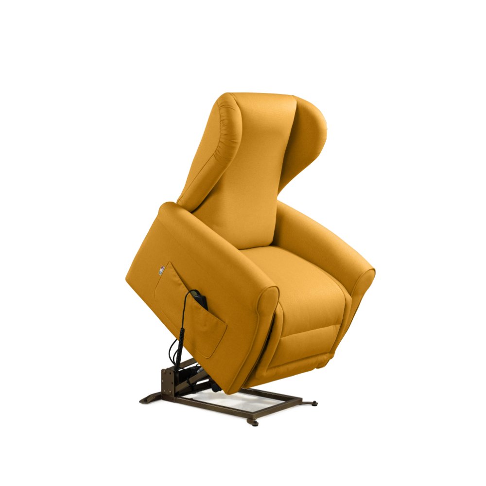 foto del prodotto poltrona alzapersona elettrica 2 motori 90x100x90 cm sofa in microfibra dispositivo medico 1 giallo