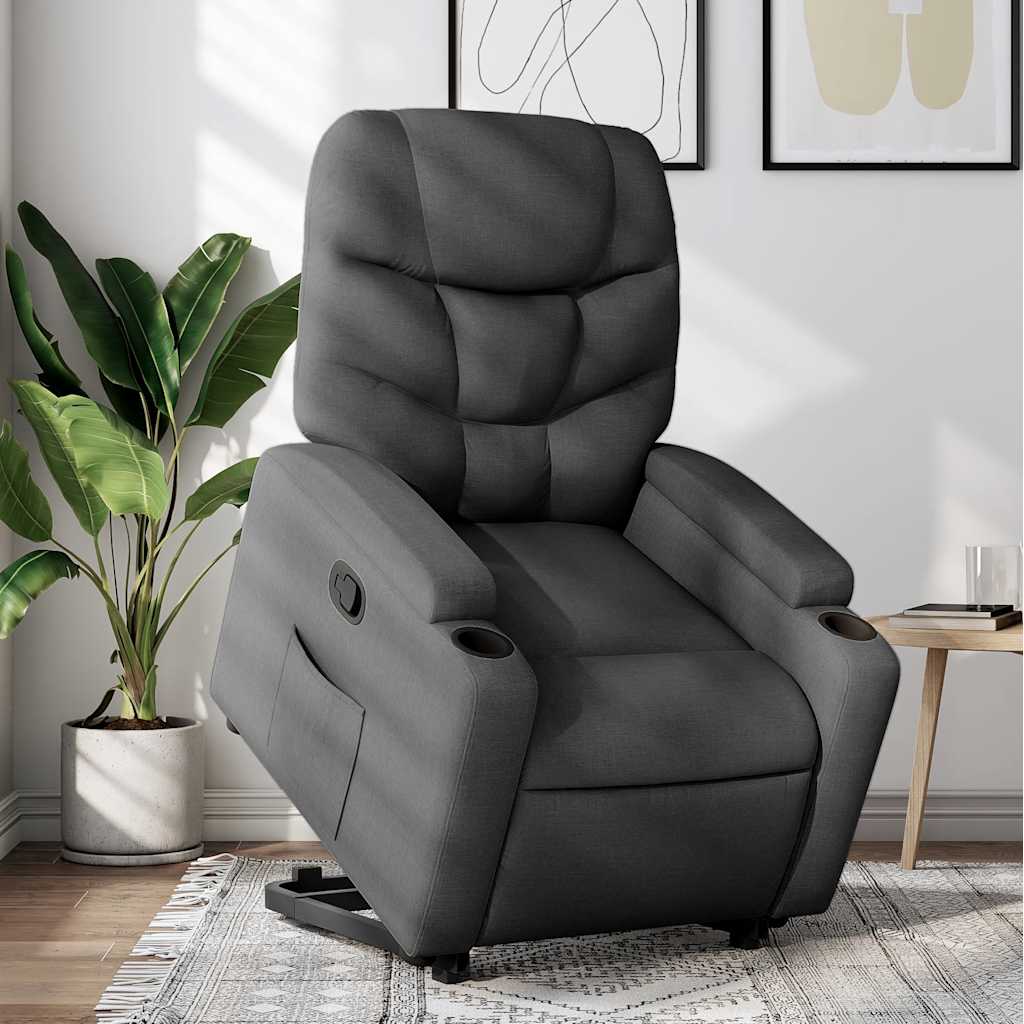 foto del prodotto poltrona alzapersona reclinabile grigio scuro in tessutocod mxl 132954
