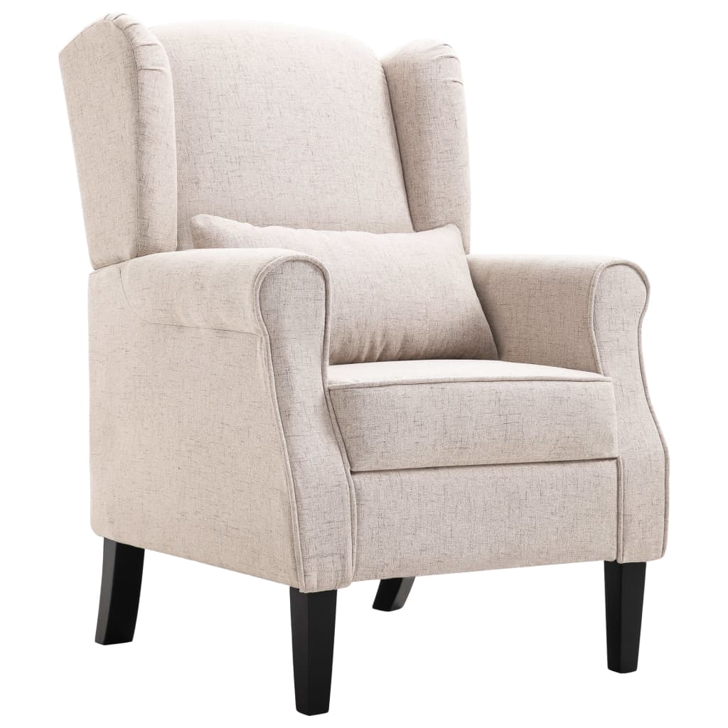 foto del prodotto poltrona beige in tessuto