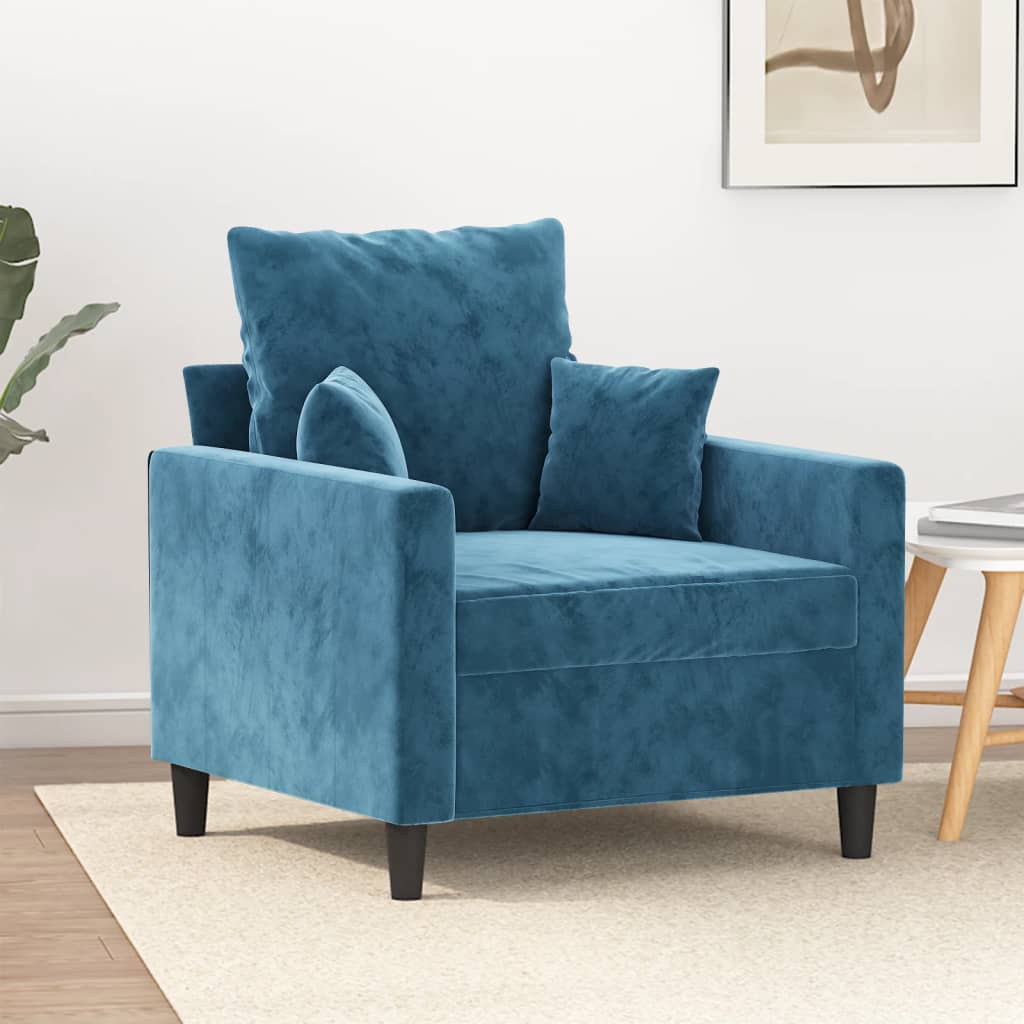 foto del prodotto poltrona blu 60 cm vellutocod mxl 133085