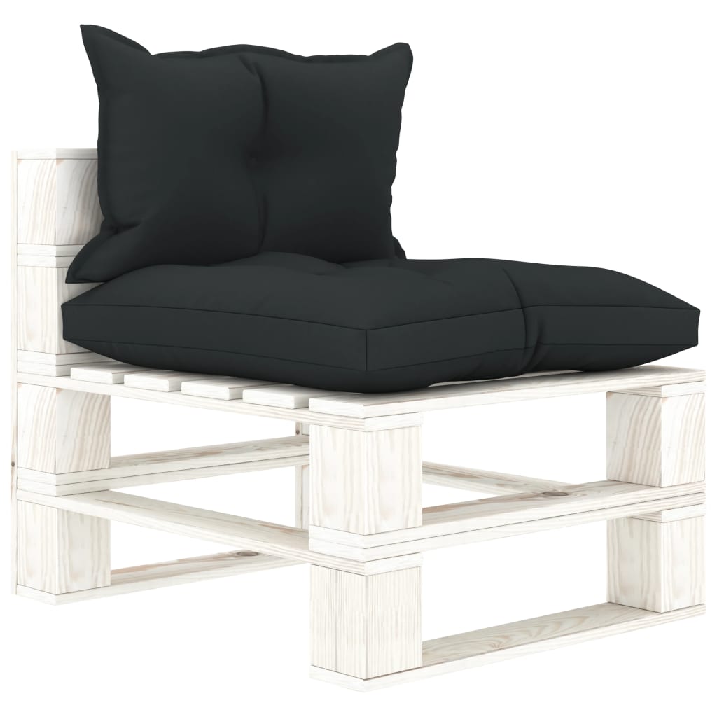 foto del prodotto poltrona centrale da giardino pallet cuscini antracite in legnocod mxl 72284