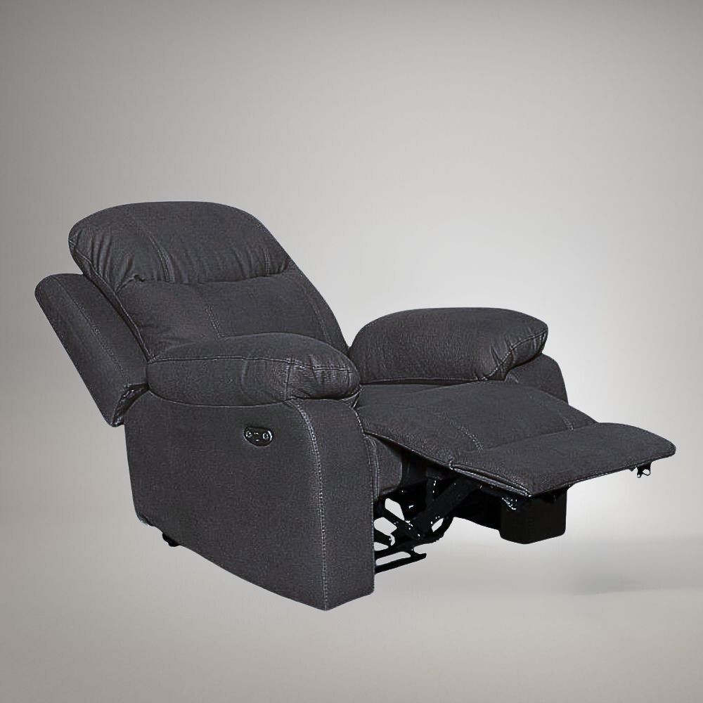 foto del prodotto poltrona chicago recliner manuale in tessuto twist 20 grigio
