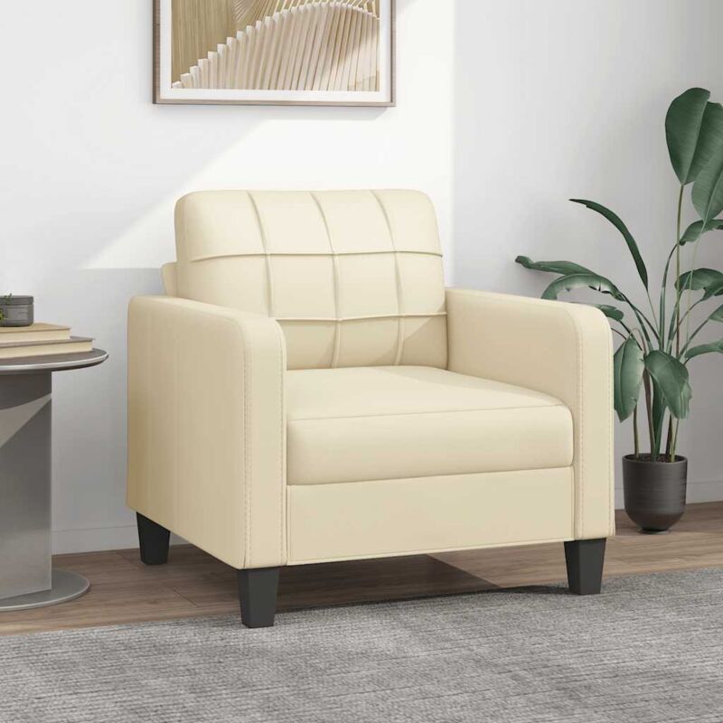 foto del prodotto poltrona crema 60 cm in similpelle vidaxl