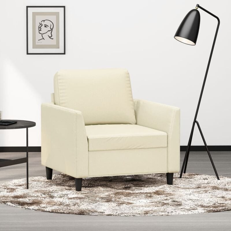 foto del prodotto poltrona crema 60 cm in similpelle vidaxl