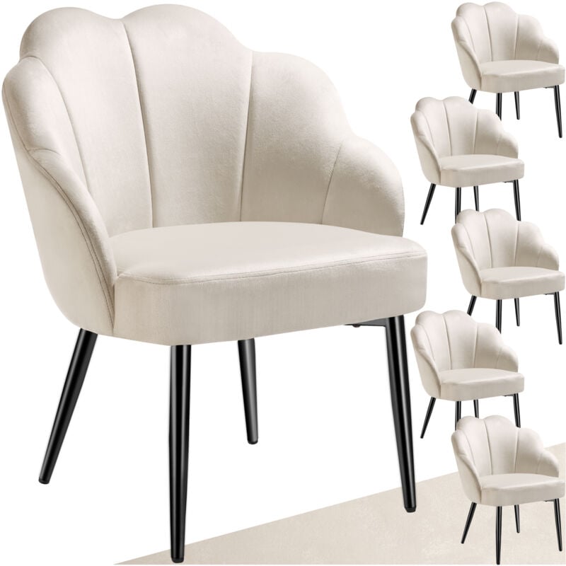 foto del prodotto poltrona da cocktail hellen, imbottita con rivestimento in velluto poltroncine da salotto, poltrona relax, poltrona con orecchie set di 6