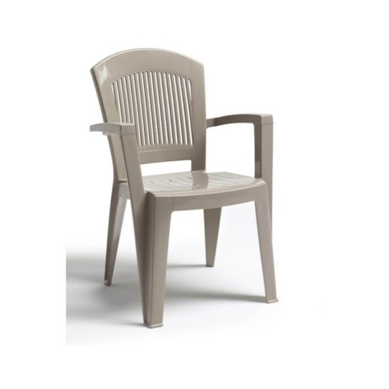 foto del prodotto poltrona da esterno in resina super elegant tortora scab