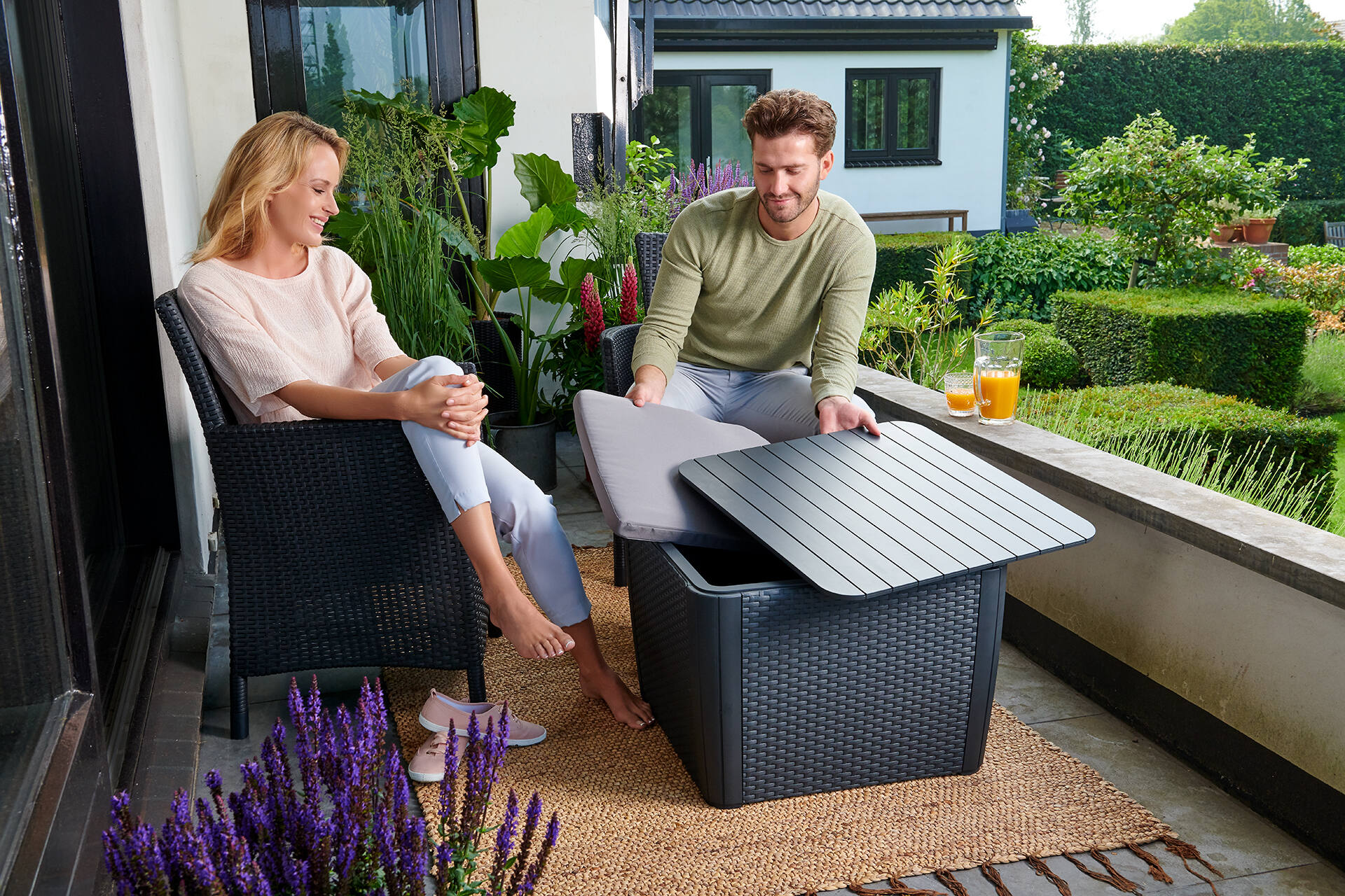 foto del prodotto poltrona da esterno steinbach, poltroncina da giardino, seduta outdoor, poltrona per esterni, 62x60 h89 cm, antracite